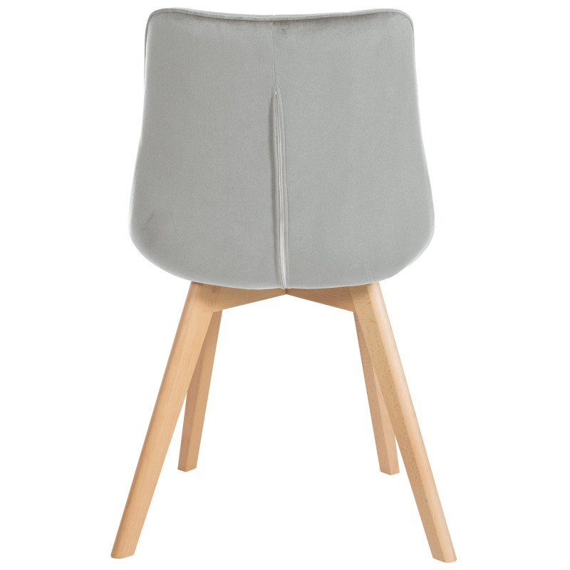 Chaise Brook en velours gris