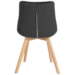 Chaise Brook en velours noir