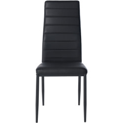 Chaise de salle à manger Mayfair, similicuir noir