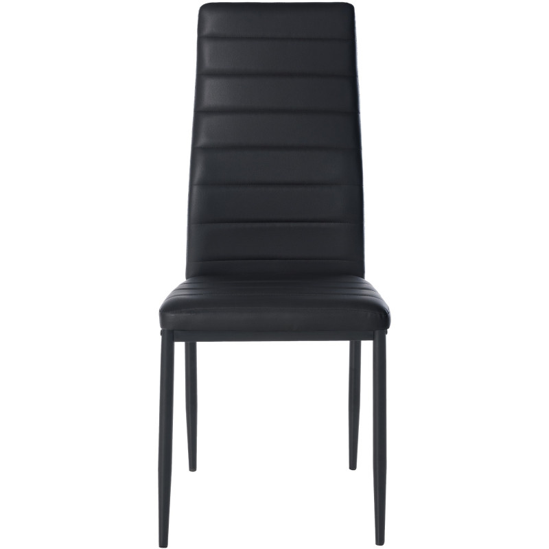 Chaise de salle à manger Mayfair, similicuir noir
