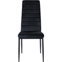 Chaise de salle à manger Mayfair en velours noir