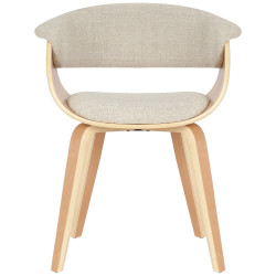 Chaise Bruce en tissu natura crème