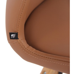 Lot de 4 chaises Luna en simili cuir marron clair