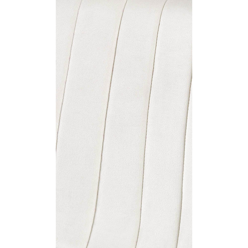 Chaise en velours Dijon blanc crème