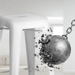 Tabouret de bar Joshua blanc