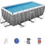 Kit Piscine hors sol tubulaire BESTWAY - Power Steel™ - 412 x 201 x 122 cm - Rectangulaire (Inclus épurateur a Cartouche + échel