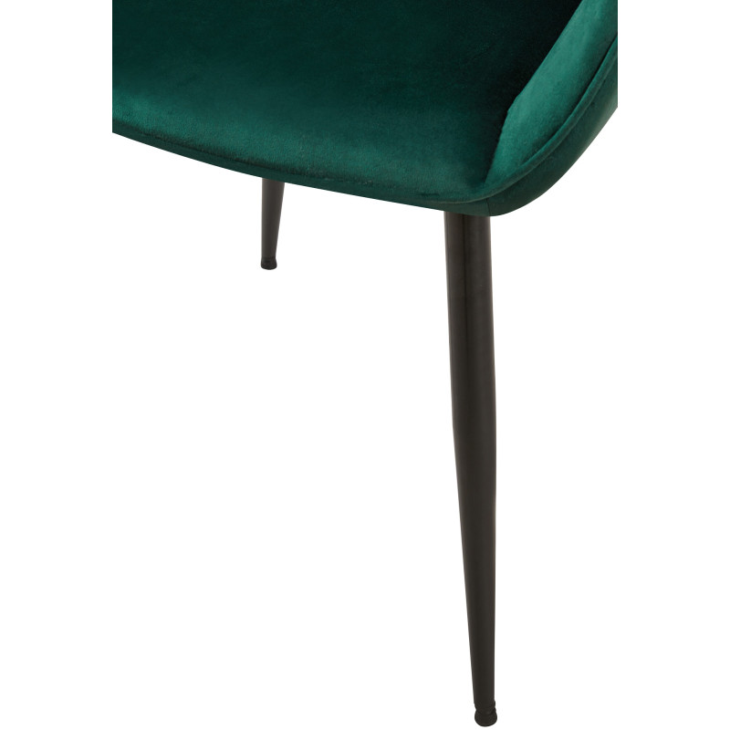 Chaise de salle à manger Vessa en velours vert