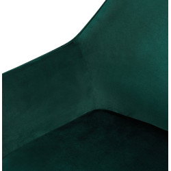 Chaise de salle à manger Vessa en velours vert