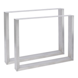 2 pieds de table Velden 90 cm en acier inoxydable