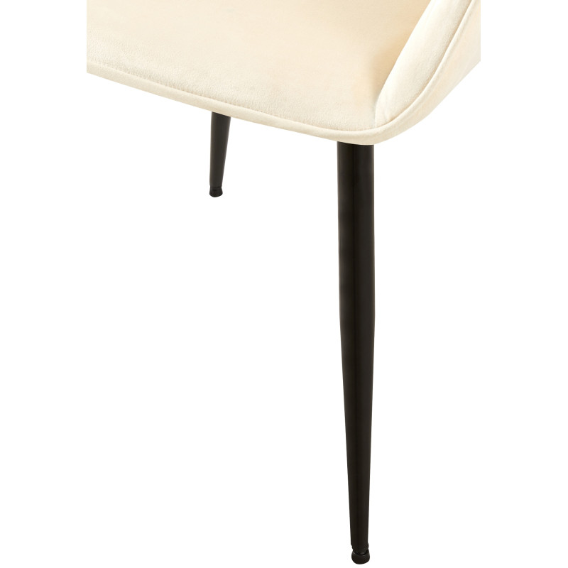 Chaise de salle à manger Vessa velours crème