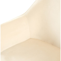 Chaise de salle à manger Vessa velours crème