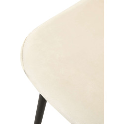 Chaise Giverny en velours crème