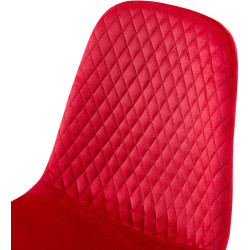 Chaise Giverny en velours rouge