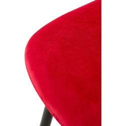 Chaise Giverny en velours rouge