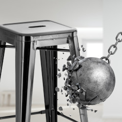 Tabouret de bar Joshua noir