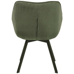Chaise de salle à manger Jordi Cord verte