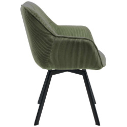 Chaise de salle à manger Jordi Cord verte