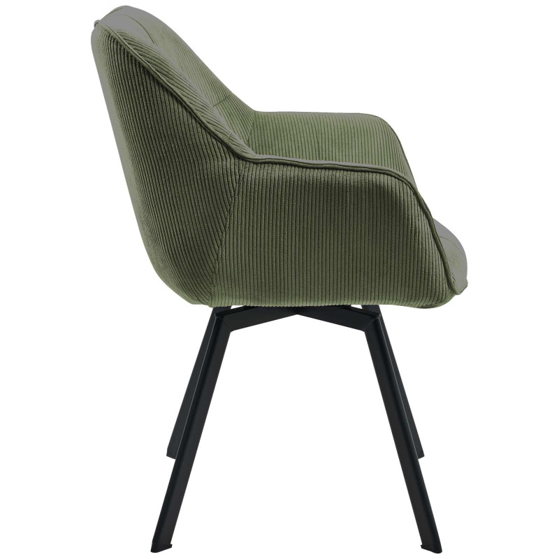 Chaise de salle à manger Jordi Cord verte