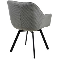 Chaise de salle à manger Jordi Cord grise