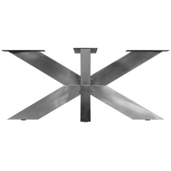 Pieds de table Duncan L98xl58xH43 cm en acier inoxydable