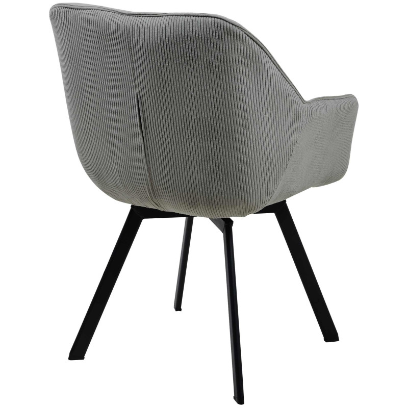 Chaise de salle à manger Jordi Cord grise