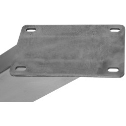 Pieds de table Duncan L98xl58xH43 cm en acier inoxydable