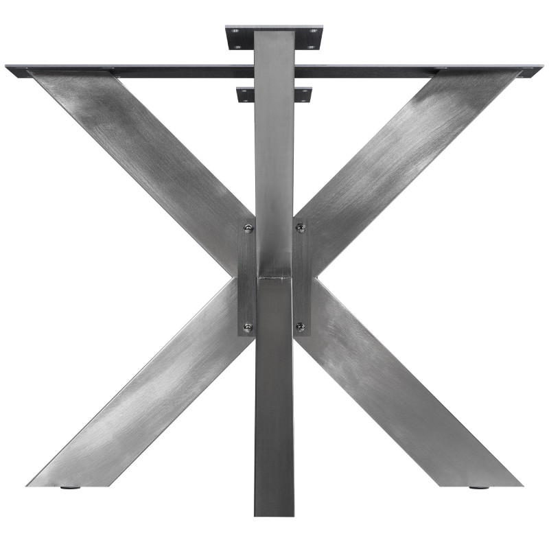 Pieds de table Duncan L85xl85xH71 cm en acier inoxydable