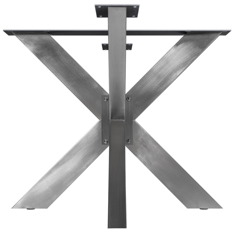 Pieds de table Duncan, L120 x l68 x H71 cm, acier inoxydable