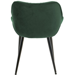 Chaise en velours Tanna verte