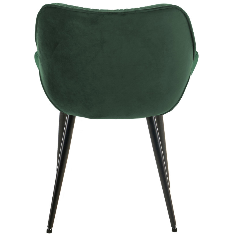 Chaise en velours Tanna verte