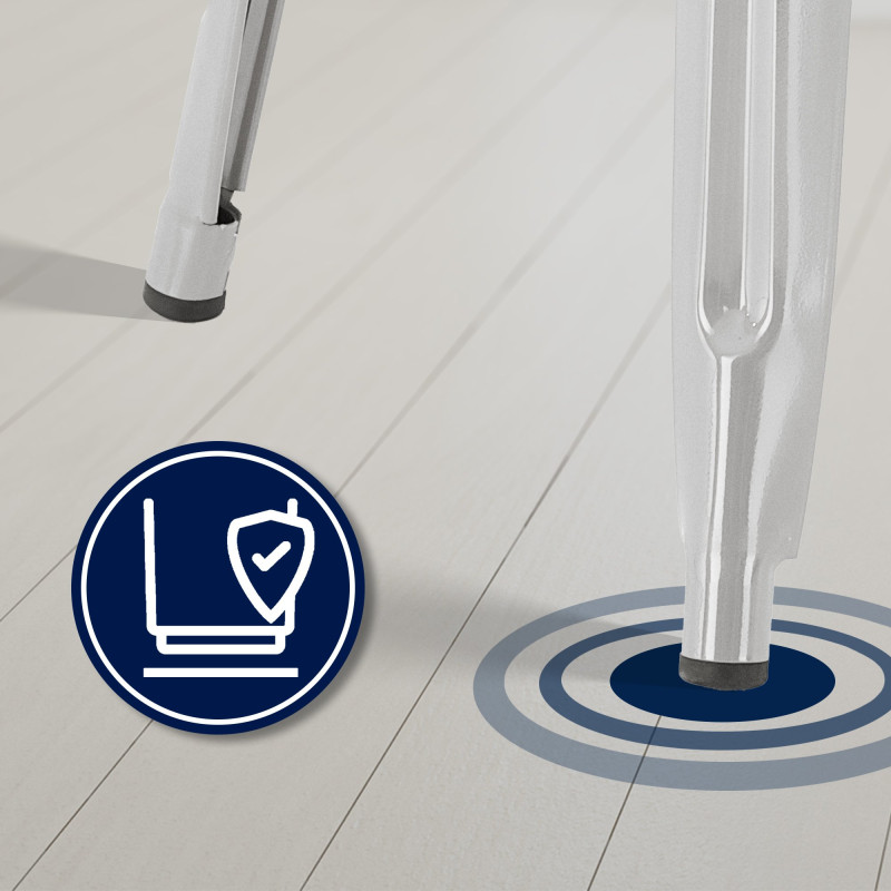 Taburete de bar plateado Joshua