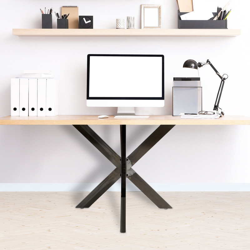 Pieds de table noirs industriels Biloxi S