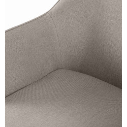 Chaise de salle à manger Vessa en tissu gris clair