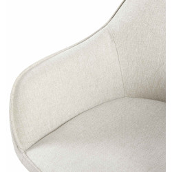 Chaise de salle à manger Boise en tissu crème