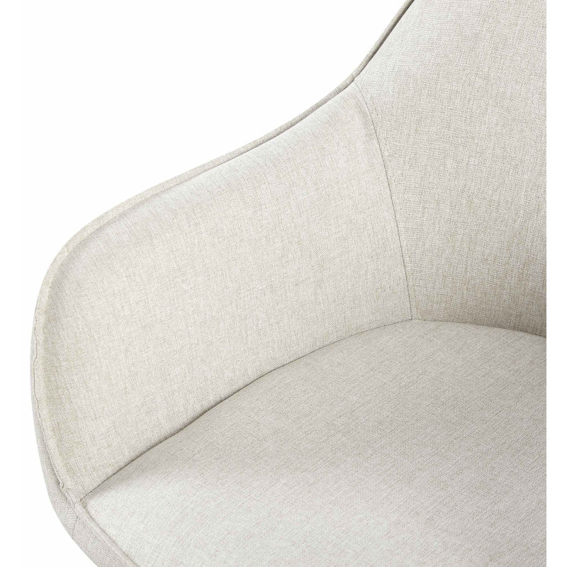 Chaise de salle à manger Boise en tissu crème