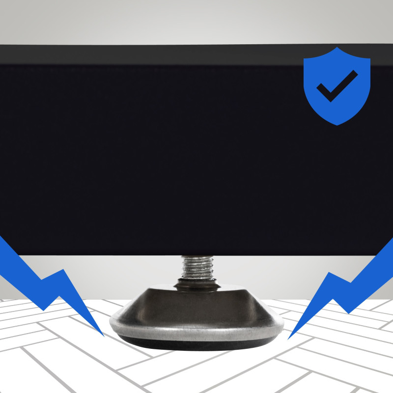 2 pieds de table Velden, 40 cm, noirs