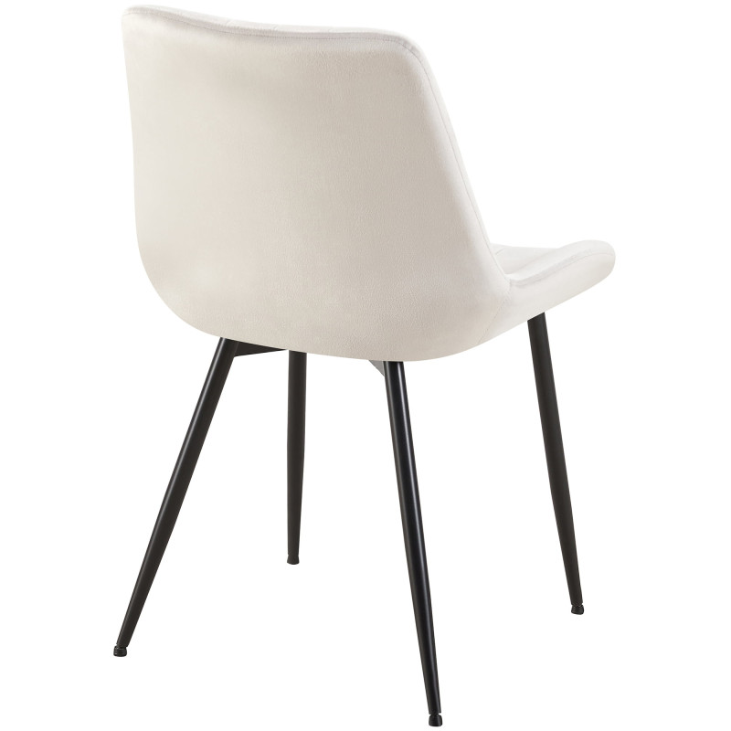Chaise Rahden en velours gris clair
