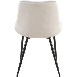 Chaise Rahden en velours gris clair