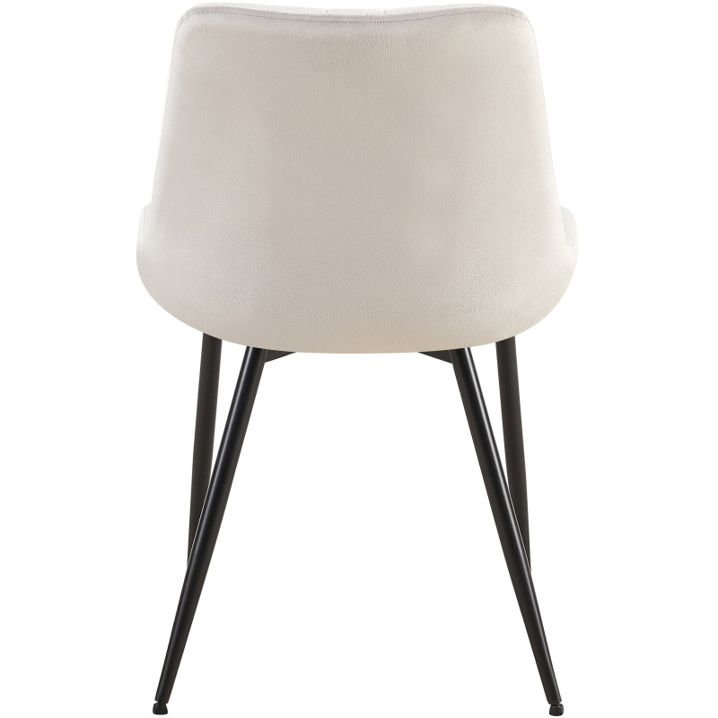 Chaise Rahden en velours gris clair