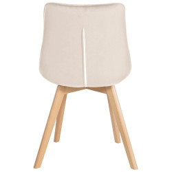 Chaise Brook en velours crème