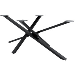 Pieds de table Jimmy 180x80x72 noir industriel