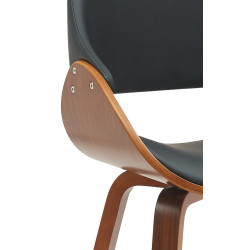 Chaise de salle à manger Vangale similicuir noyer/noir
