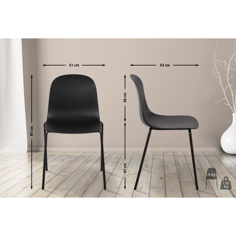 Chaise Hardin noire