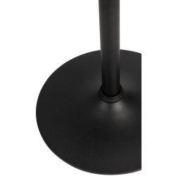 Table haute ronde Lamoni noire/noire