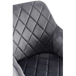 Chaise de salle à manger Monett velours B gris foncé