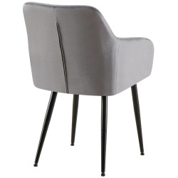 Chaise de salle à manger Monett velours B gris foncé