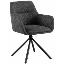 Chaise Tipton en tissu gris foncé