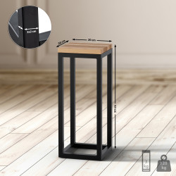 Mesa de apoio Manteo 20x20x50 cm carvalho