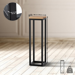 Table d'appoint Manteo 20x20x70 cm chêne