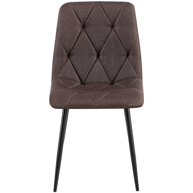 Lot de 2 chaises de salle à manger Clairton en tissu marron